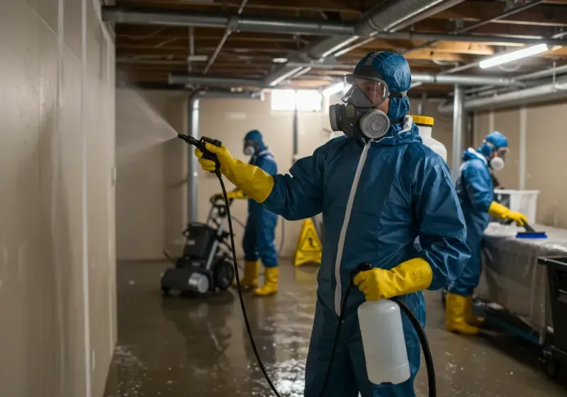 Basement Sanitization and Antimicrobial Treatment process in Winona, MS